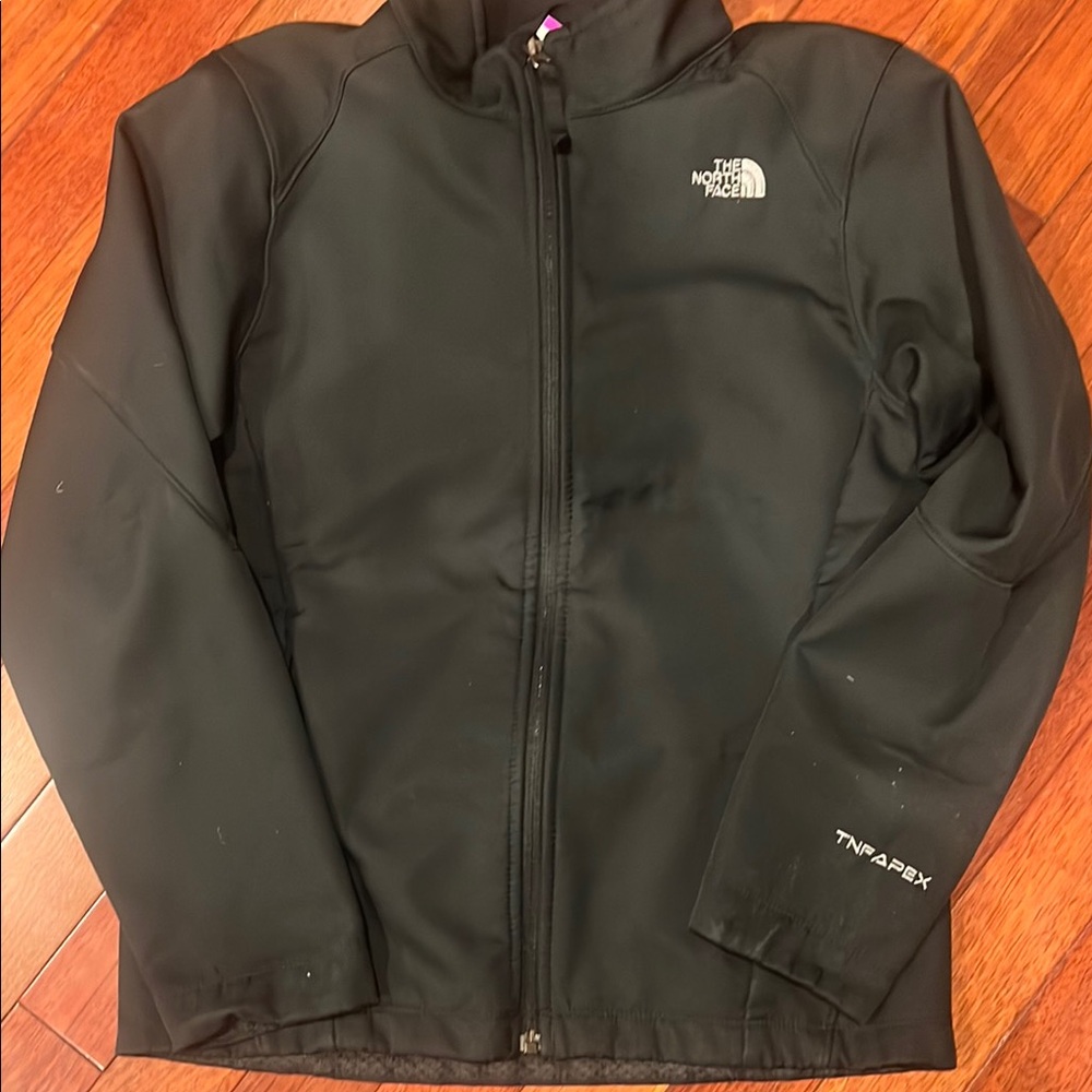 The North Face Black Apex jacket with Full Zip and Stand-Up Collar